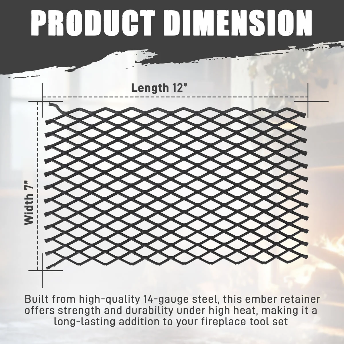 12" Ember Retainer for Fireplace Grates - Image 4