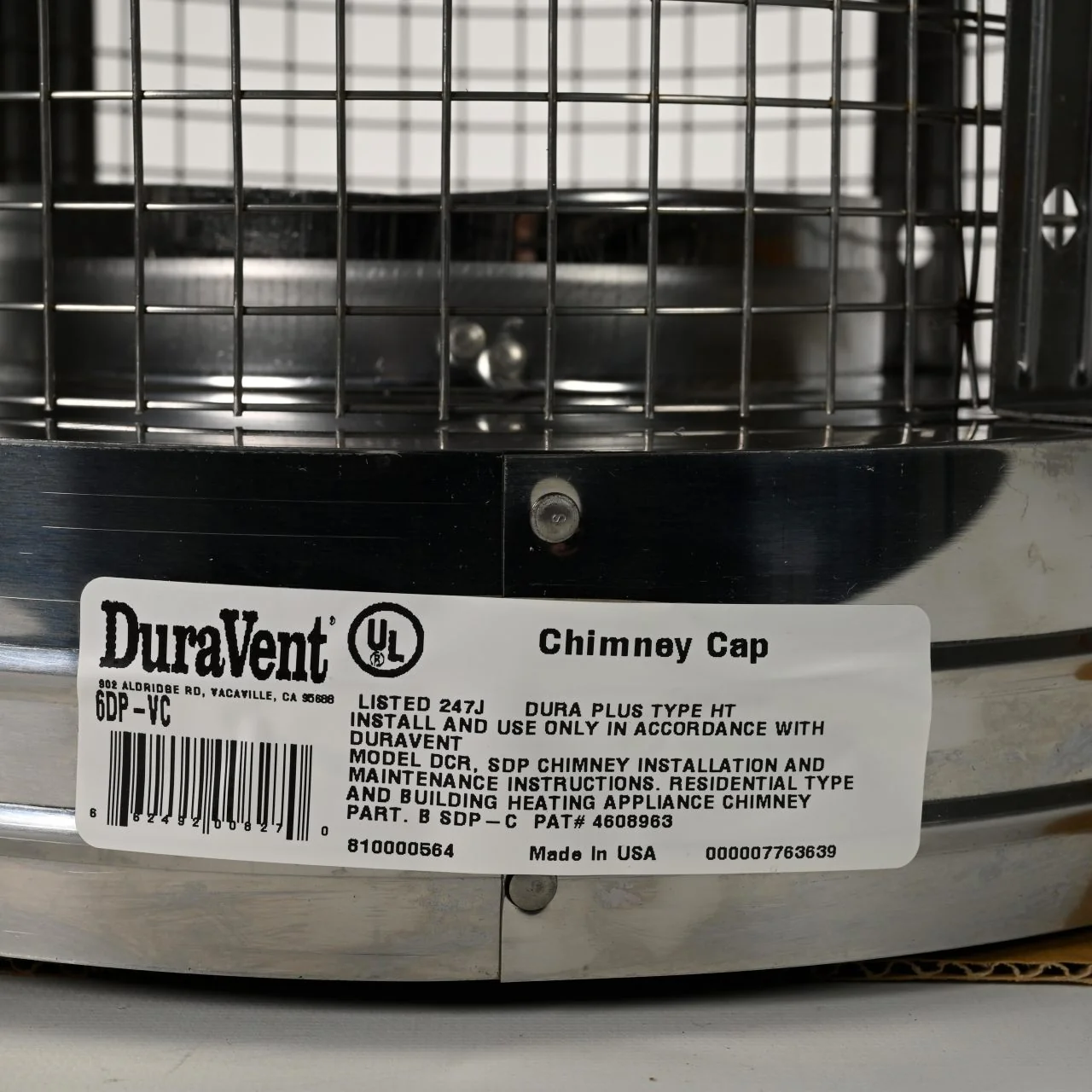 6" DuraPlus Round Chimney Cap - 6DP-VC - Image 8