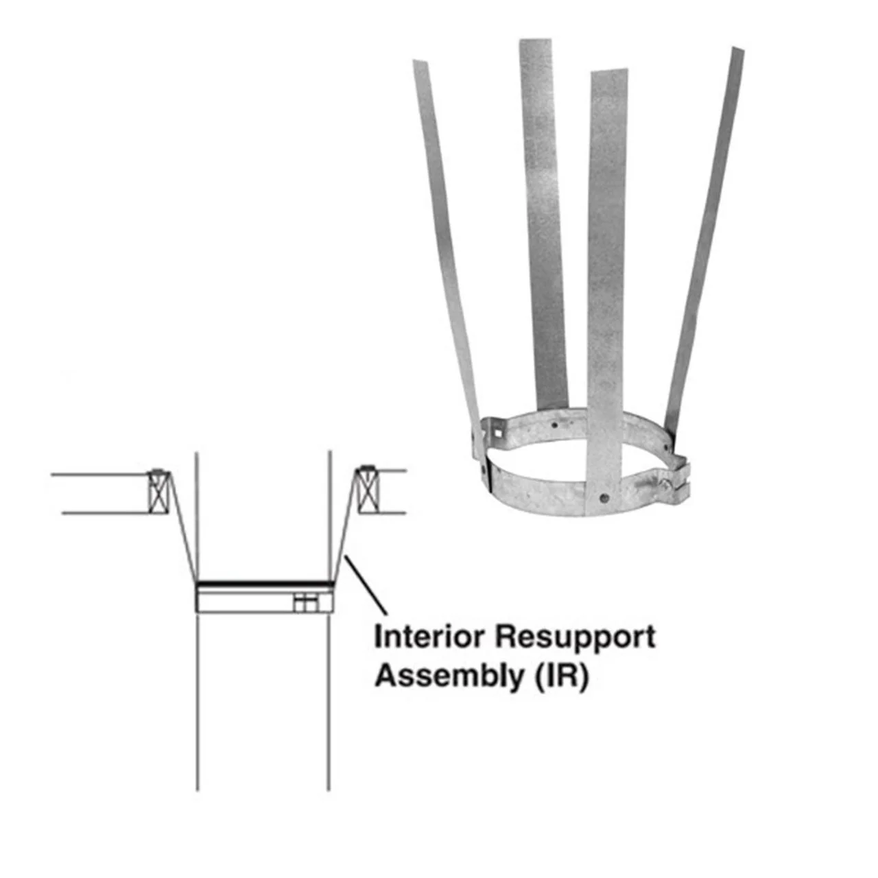 6" Selkirk Interior Resupport Assembly - 206435 - Image 2