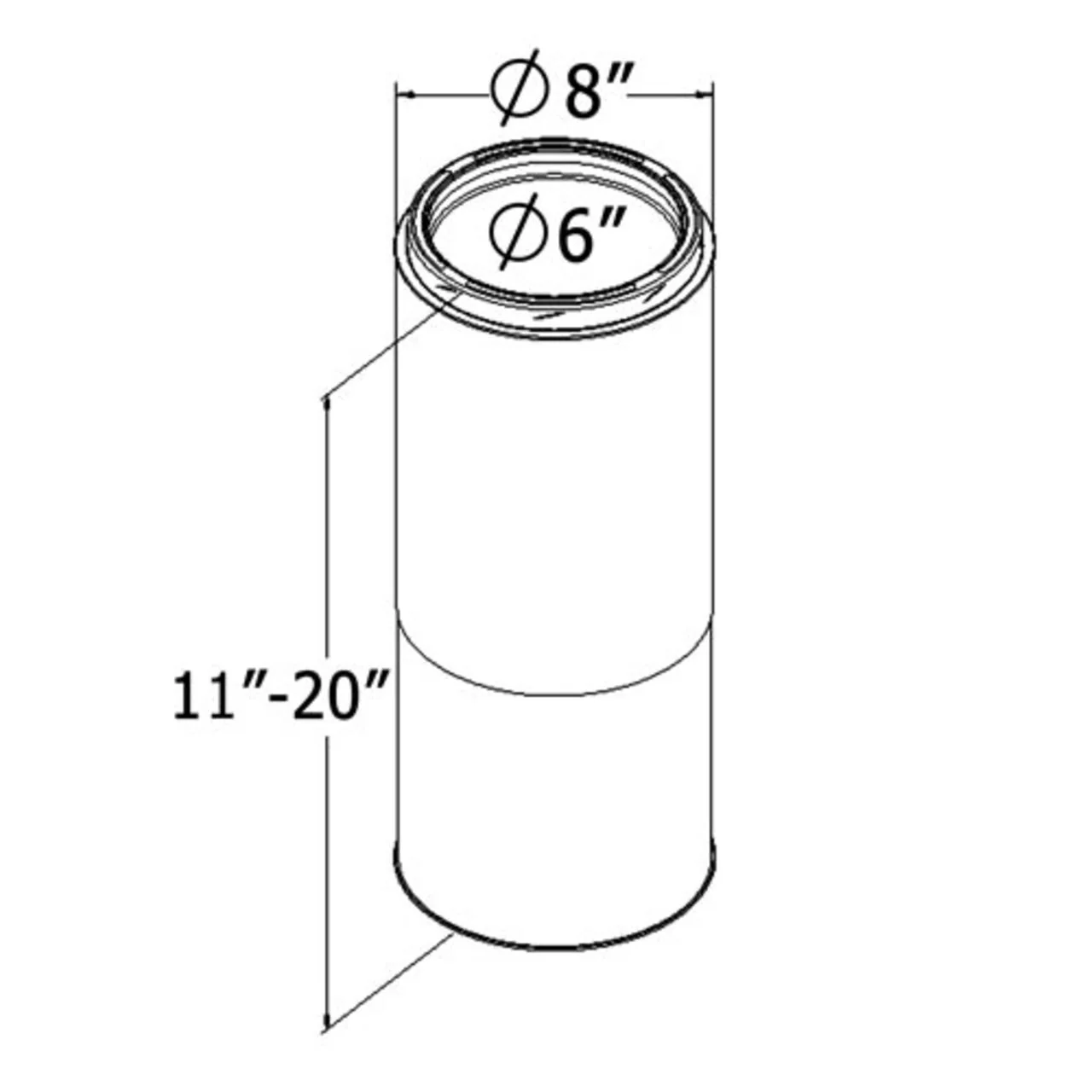 6'' Shasta Vent Thru The Wall Kit - Image 7