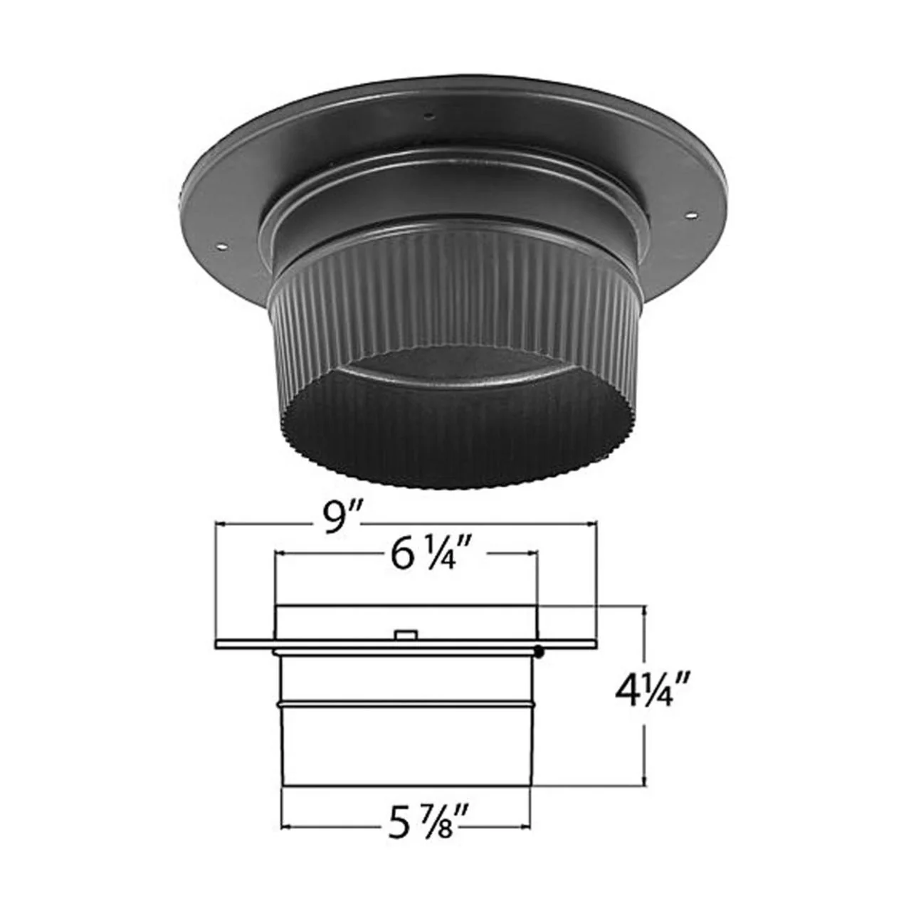 6" Snap-Lock Adapter with Trim - 6DBK-ADSL - Image 2