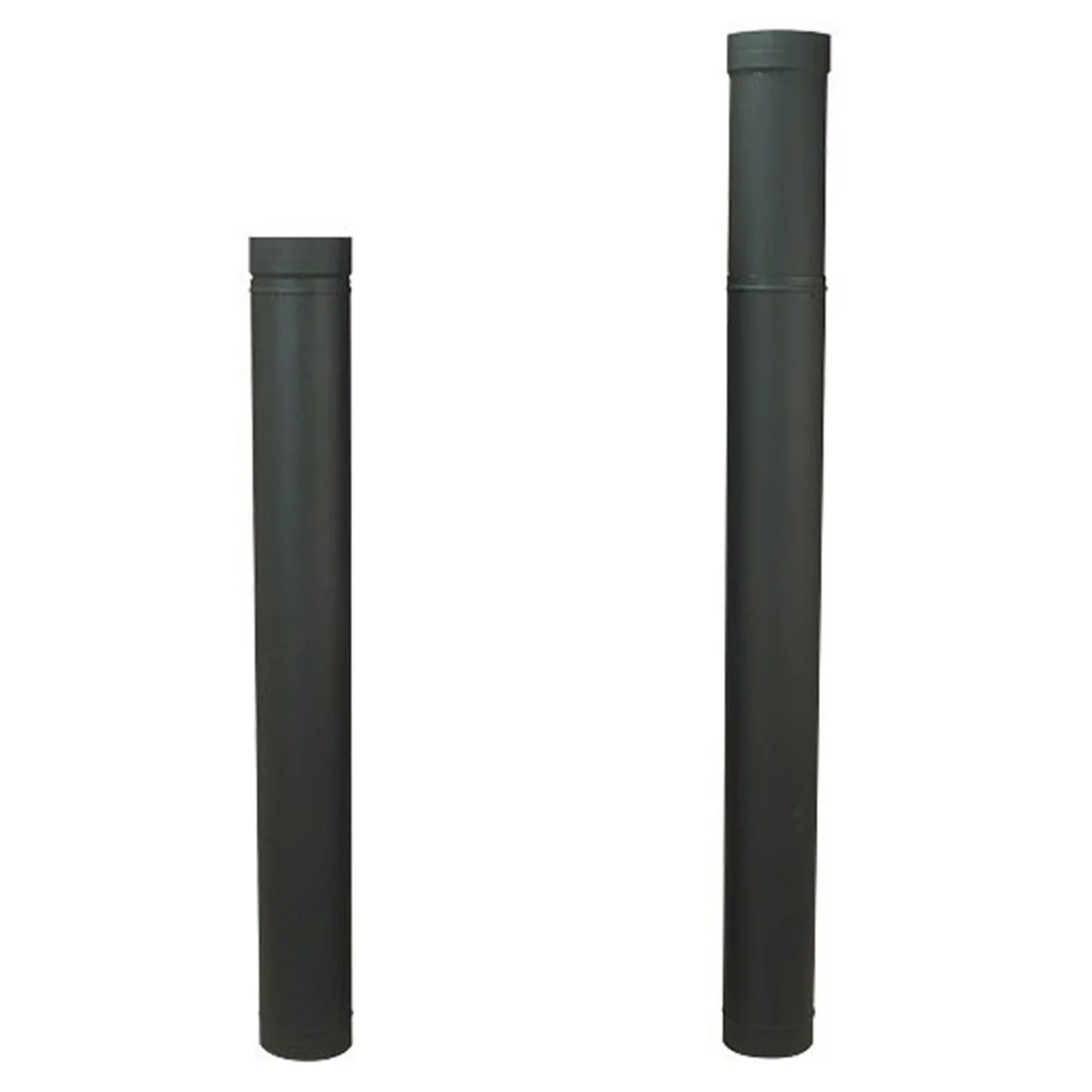 7" HeatFab 38" to 70" Adjustable Black Stovepipe - 2706B