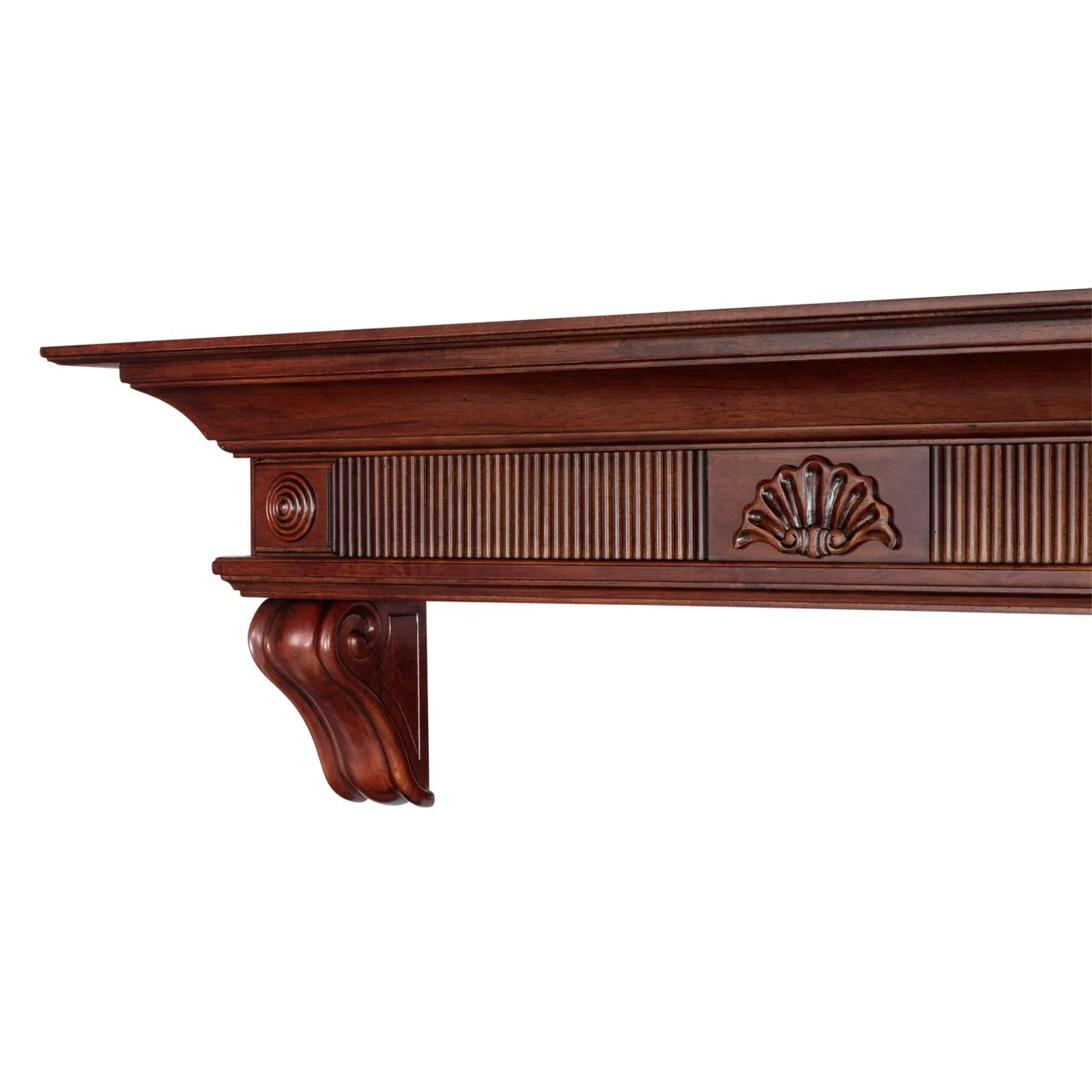 72" Devonshire Fireplace Shelf by Pearl Mantels - Cherry Distressed Finish - Image 15