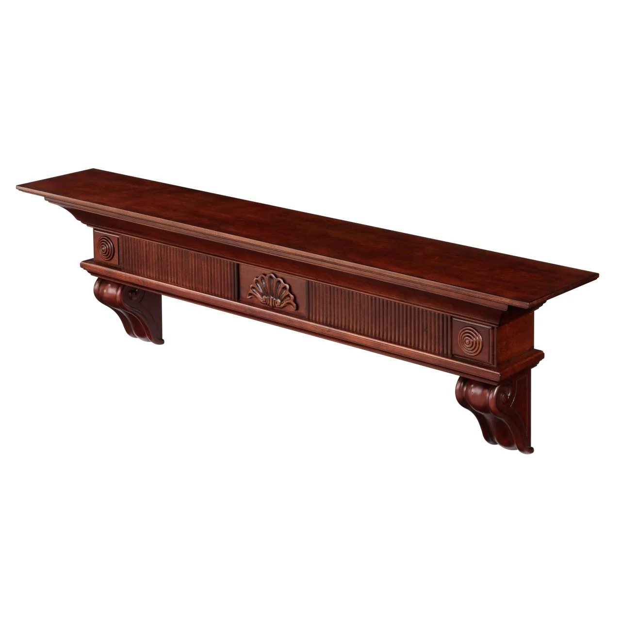 72" Devonshire Fireplace Shelf by Pearl Mantels - Cherry Distressed Finish - Image 4