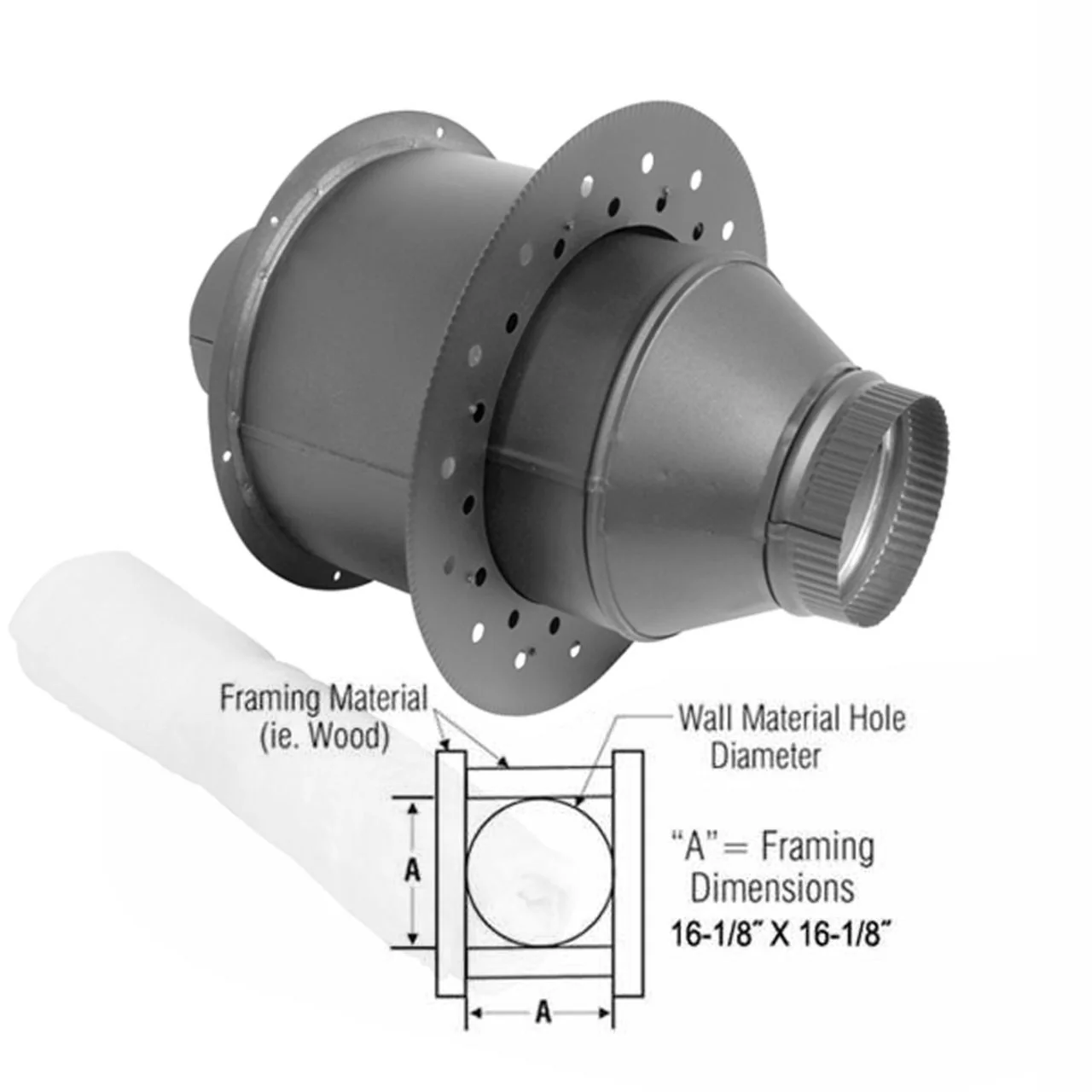 8" DSP Insulated Wall Thimble - DSP-8-IWT - Image 2