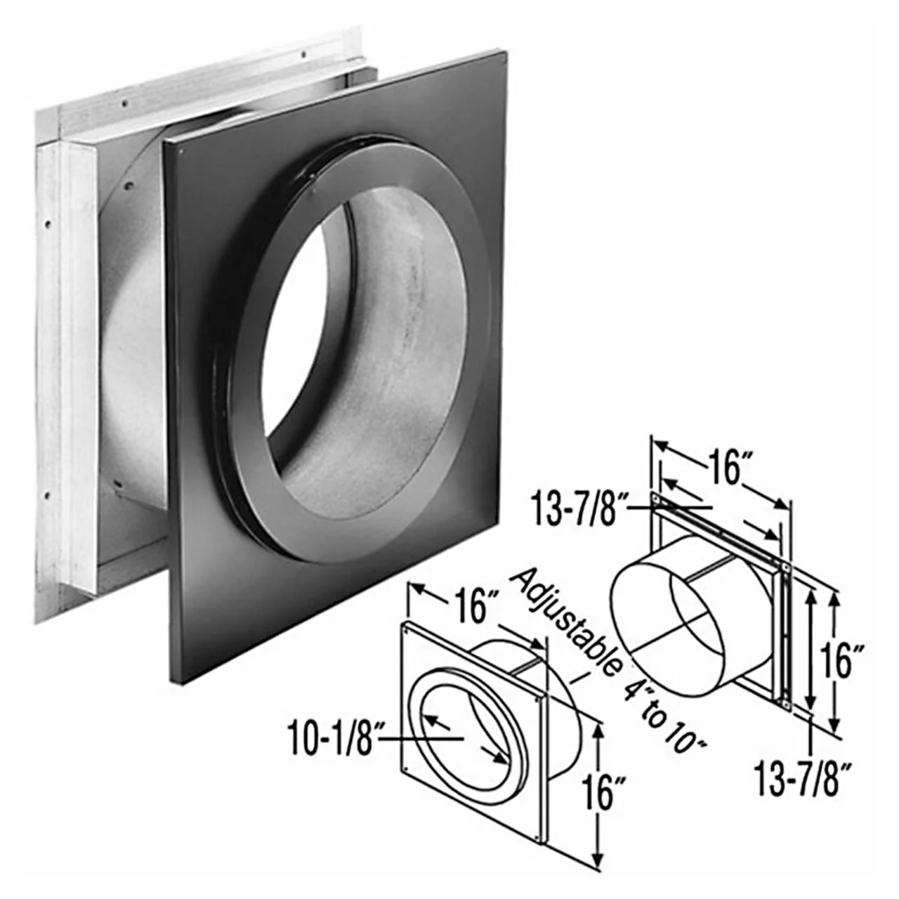 8'' DuraTech Thru-the-Wall Kit - DT830-KIT - Image 7