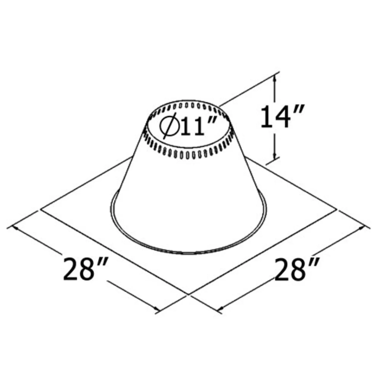8'' Shasta Vent Thru the Ceiling Kit - Image 8
