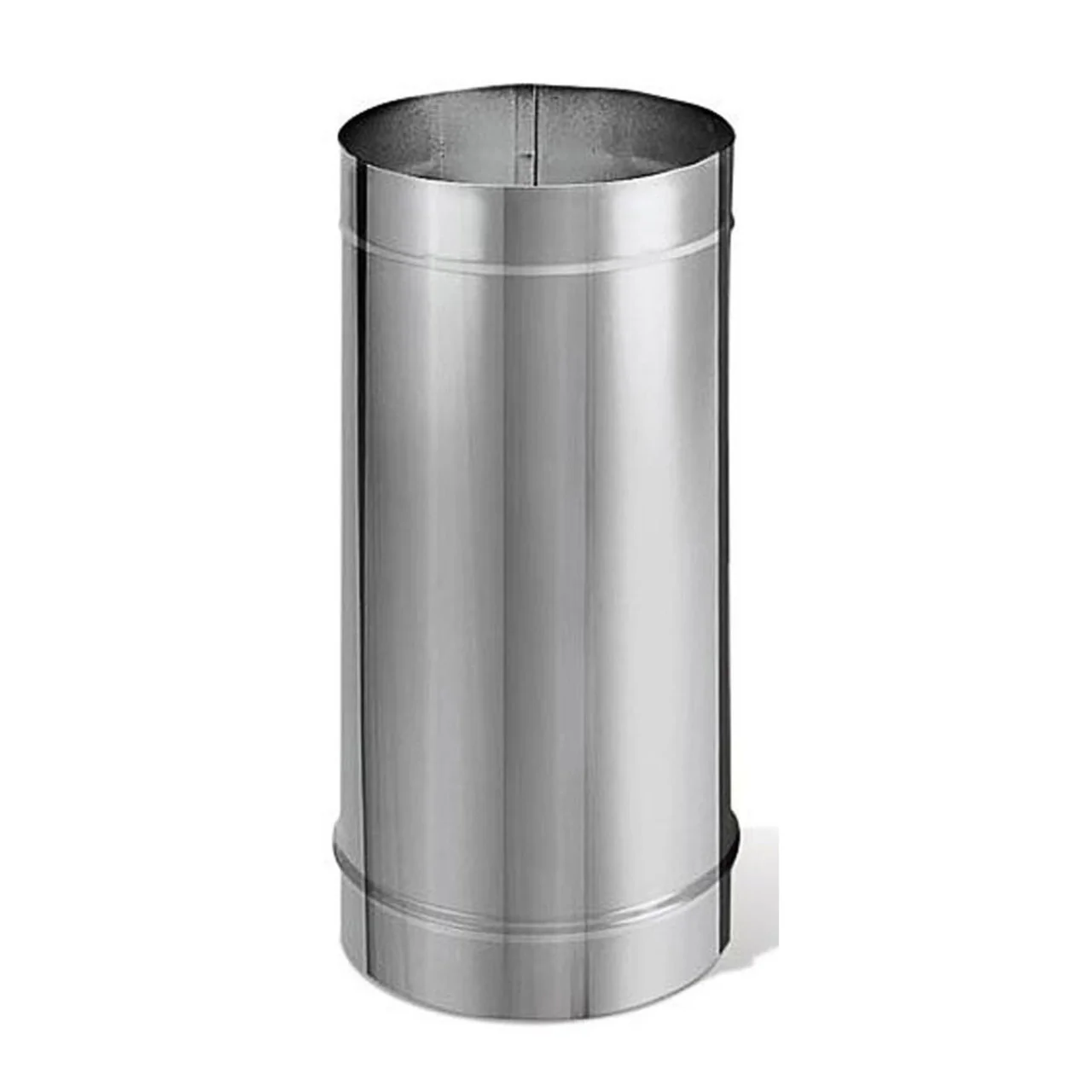 8" x 12" DuraBlack Stainless Steel Single-Wall Pipe - 8DBK-12SS