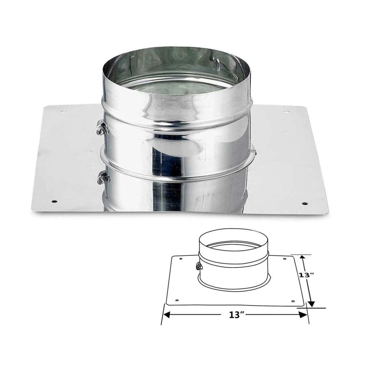 8" x 25' Lifetime Chimney Smooth-Wall Liner Kit with Stove Adapter - Image 5