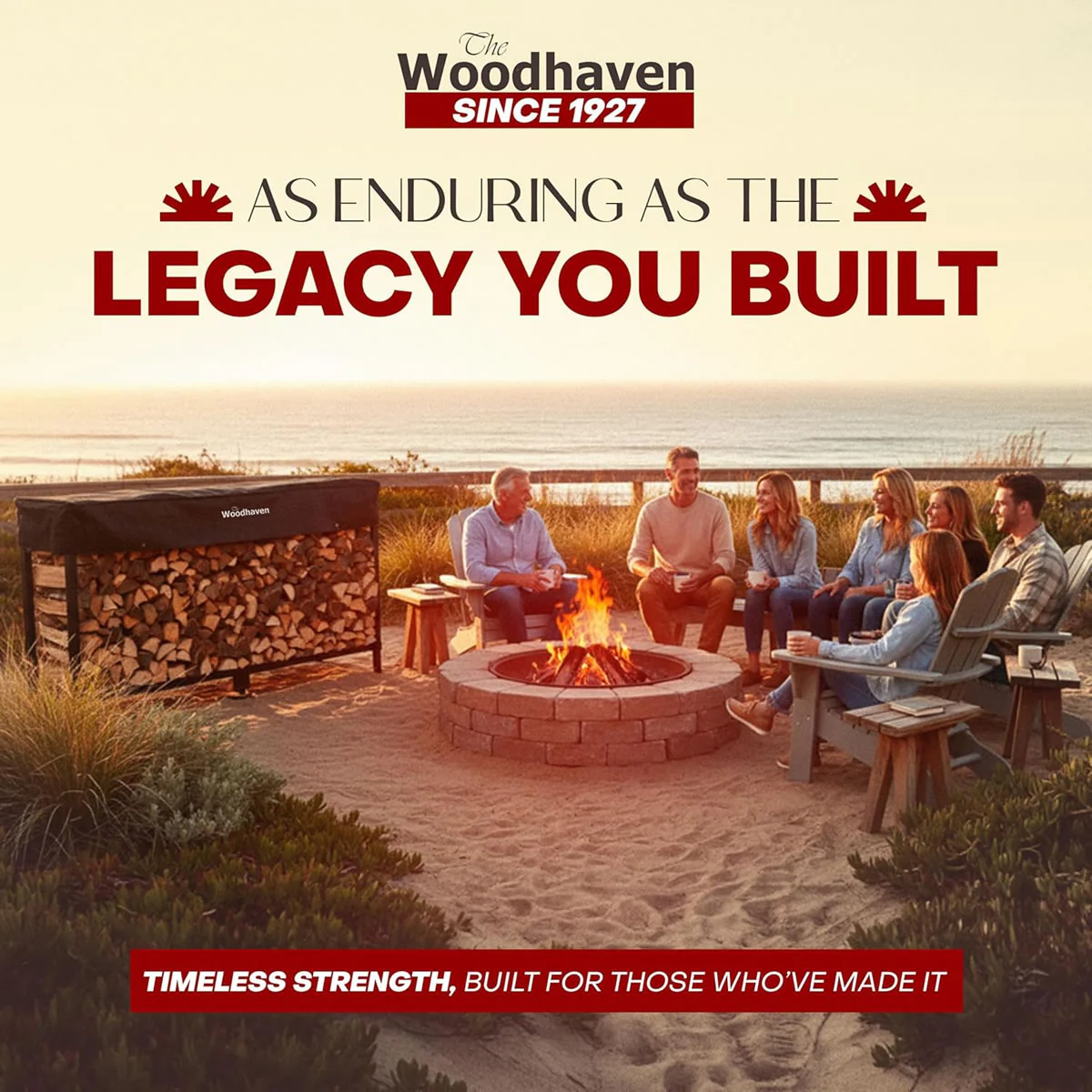 96" Heavy-Duty Woodhaven Firewood Rack with Cover - Image 4
