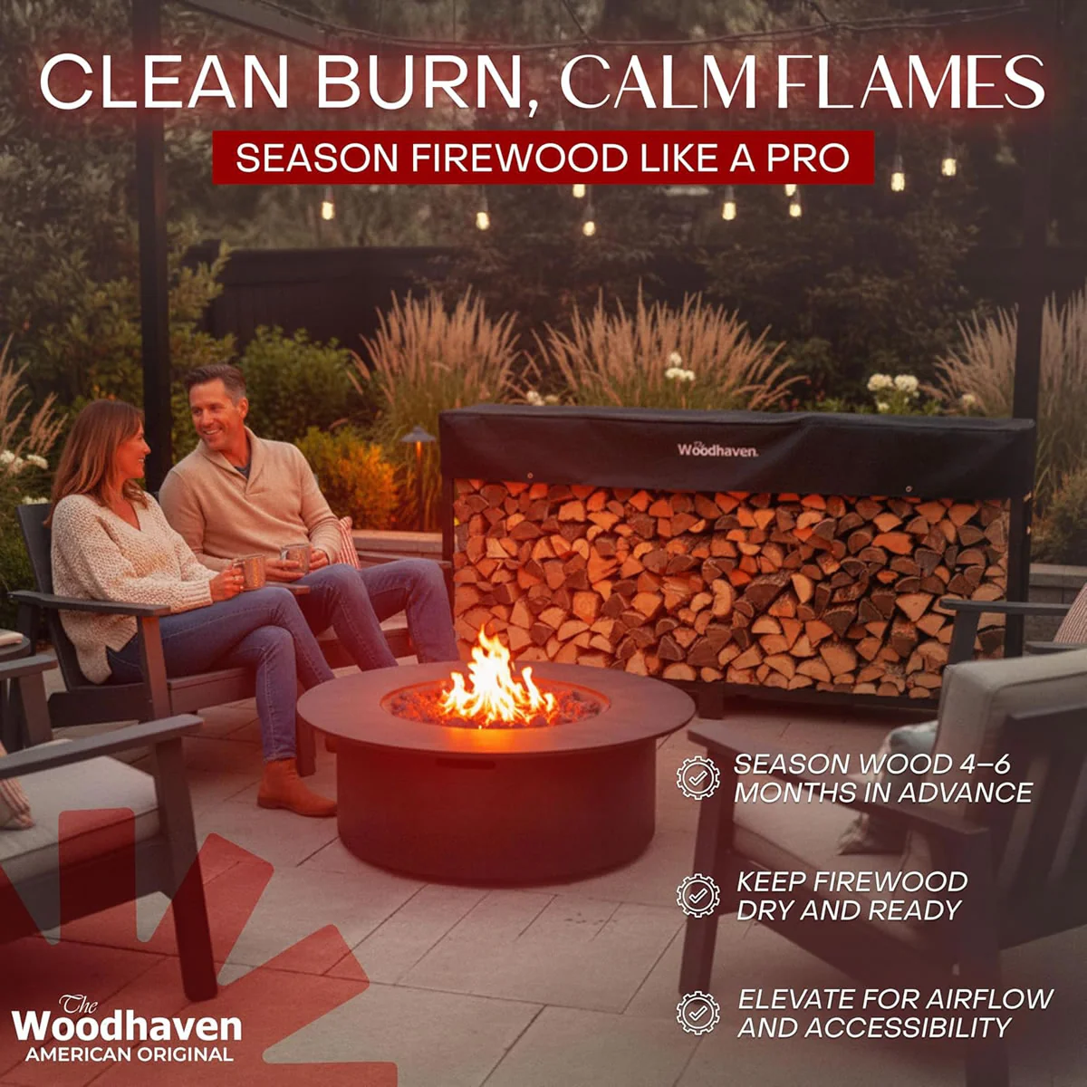 96" Heavy-Duty Woodhaven Firewood Rack with Cover - Image 5