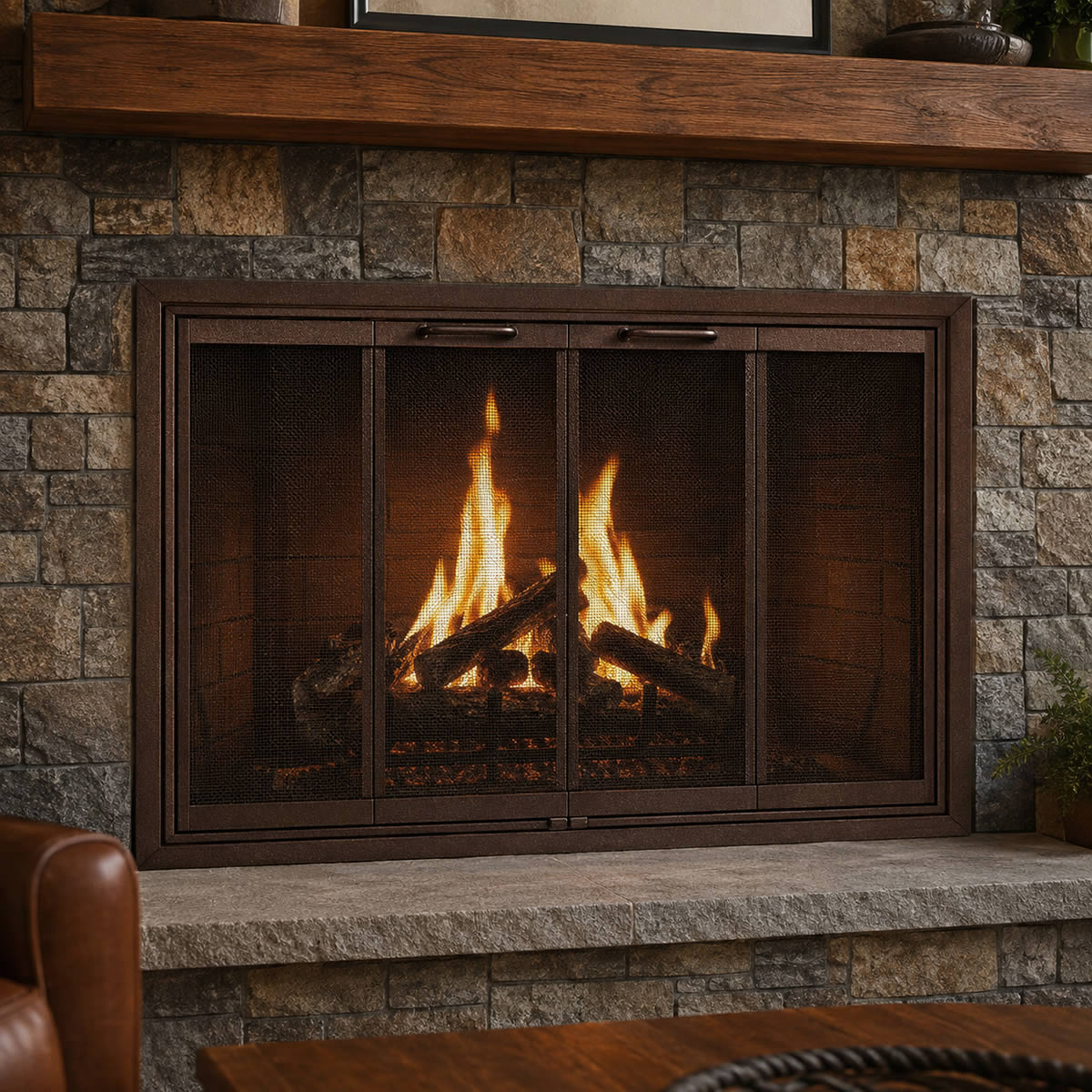 Cameo Custom Masonry Fireplace Door - Image 3