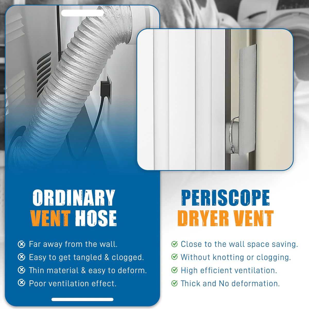 Close Clearance Dryer Vent Periscope Pipes 29"-50" - Image 5
