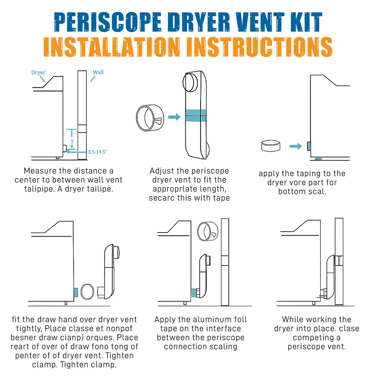 Close Clearance Dryer Vent Periscope Pipes 29"-50" - Image 6