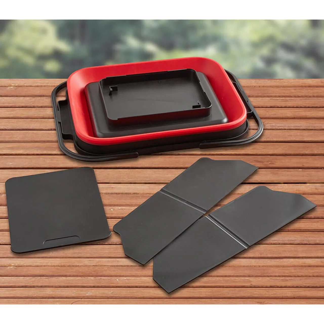 Black and Red Collapsible BBQ Caddy - Image 5