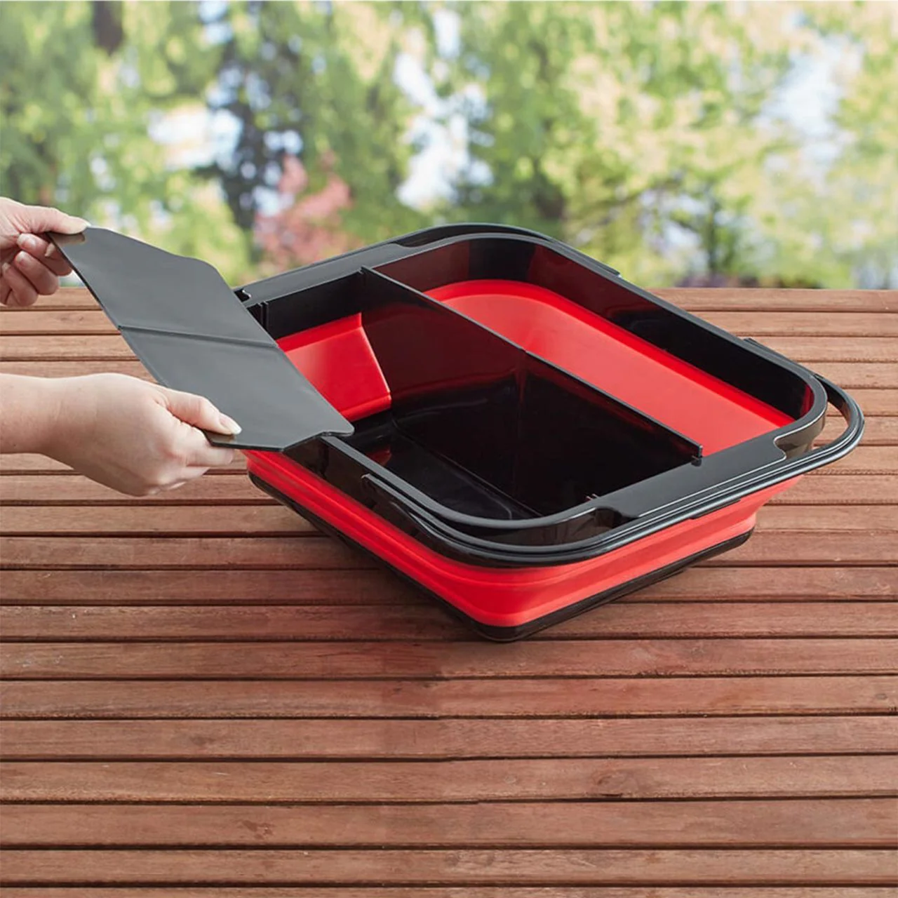 Black and Red Collapsible BBQ Caddy - Image 8