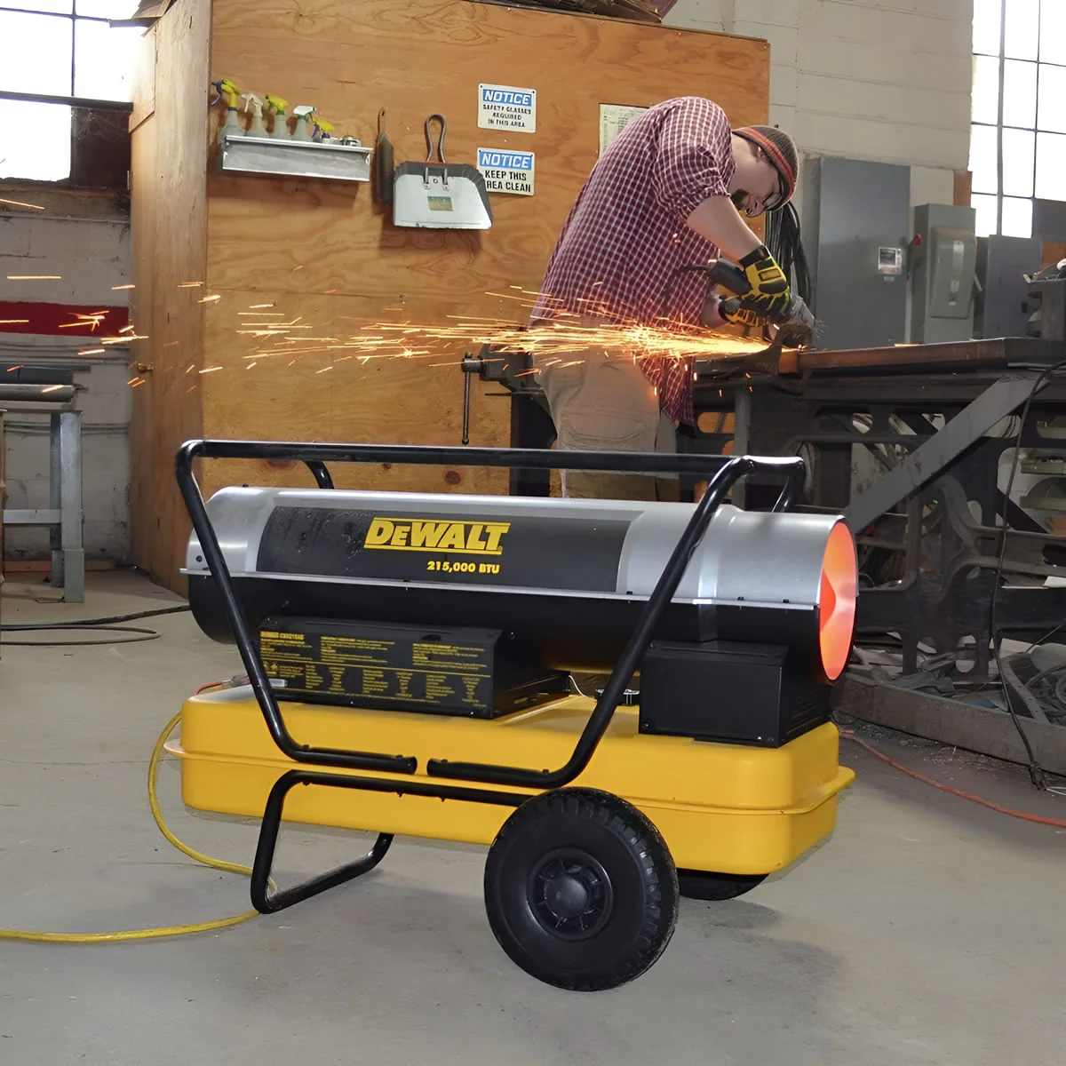 DeWalt 215,000 BTU Heavy Duty Forced Air Kerosene Heater - Image 6