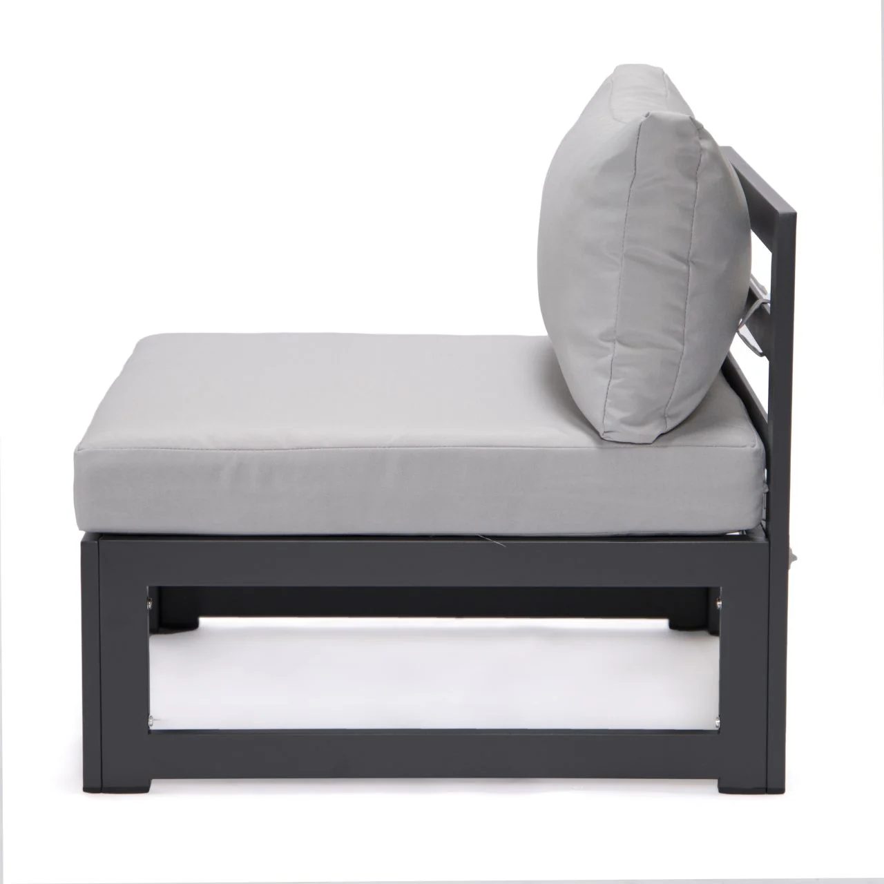 FiveOaks Dover Patio Collections Armless Sofa in Light Gray - Set of 2 - Image 3