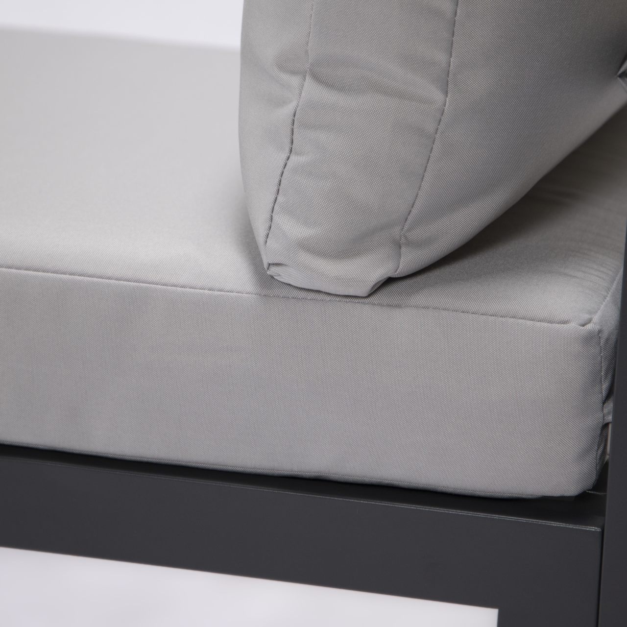 FiveOaks Dover Patio Collections Armless Sofa in Light Gray - Set of 2 - Image 5