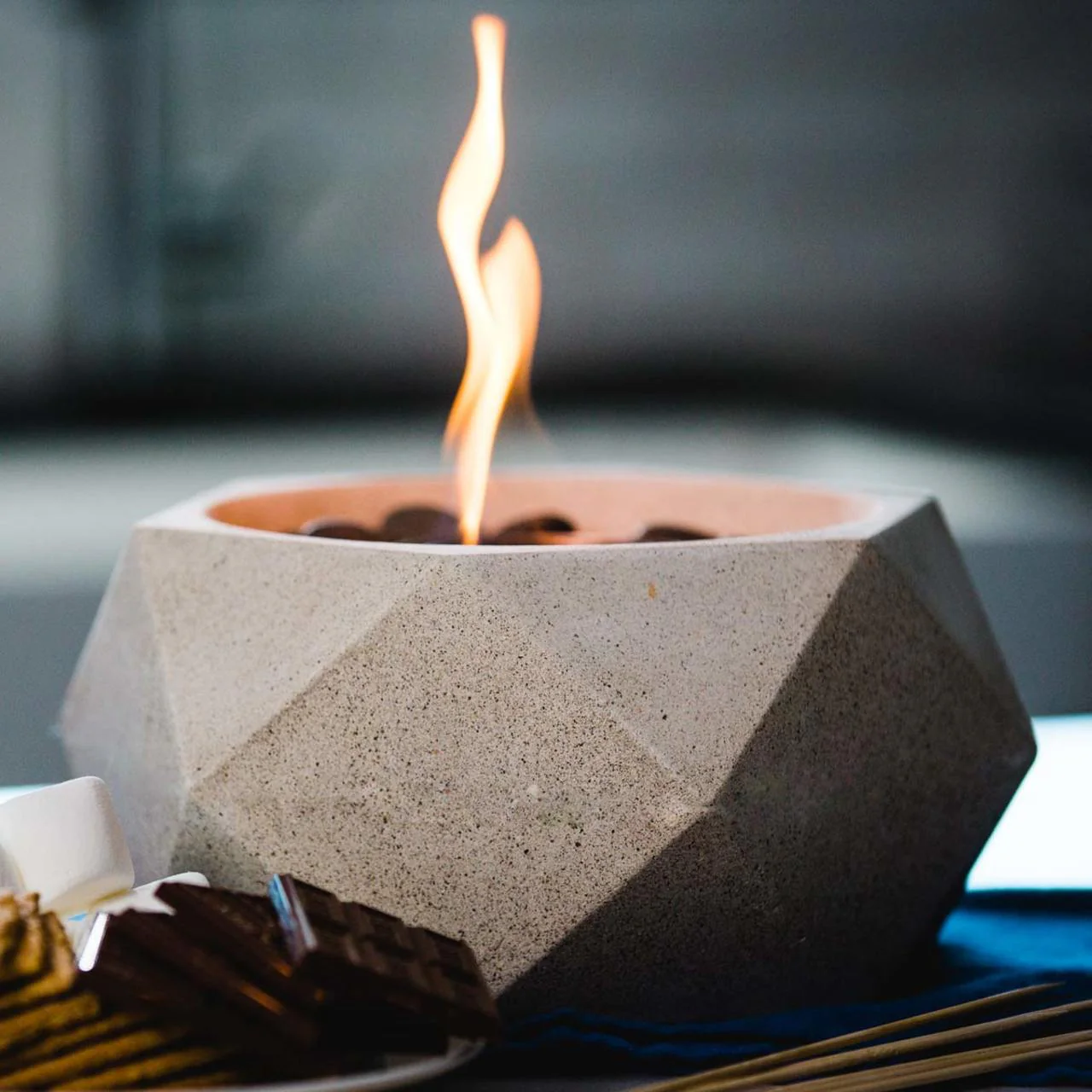 Geo Fire Bowl - White - Image 11