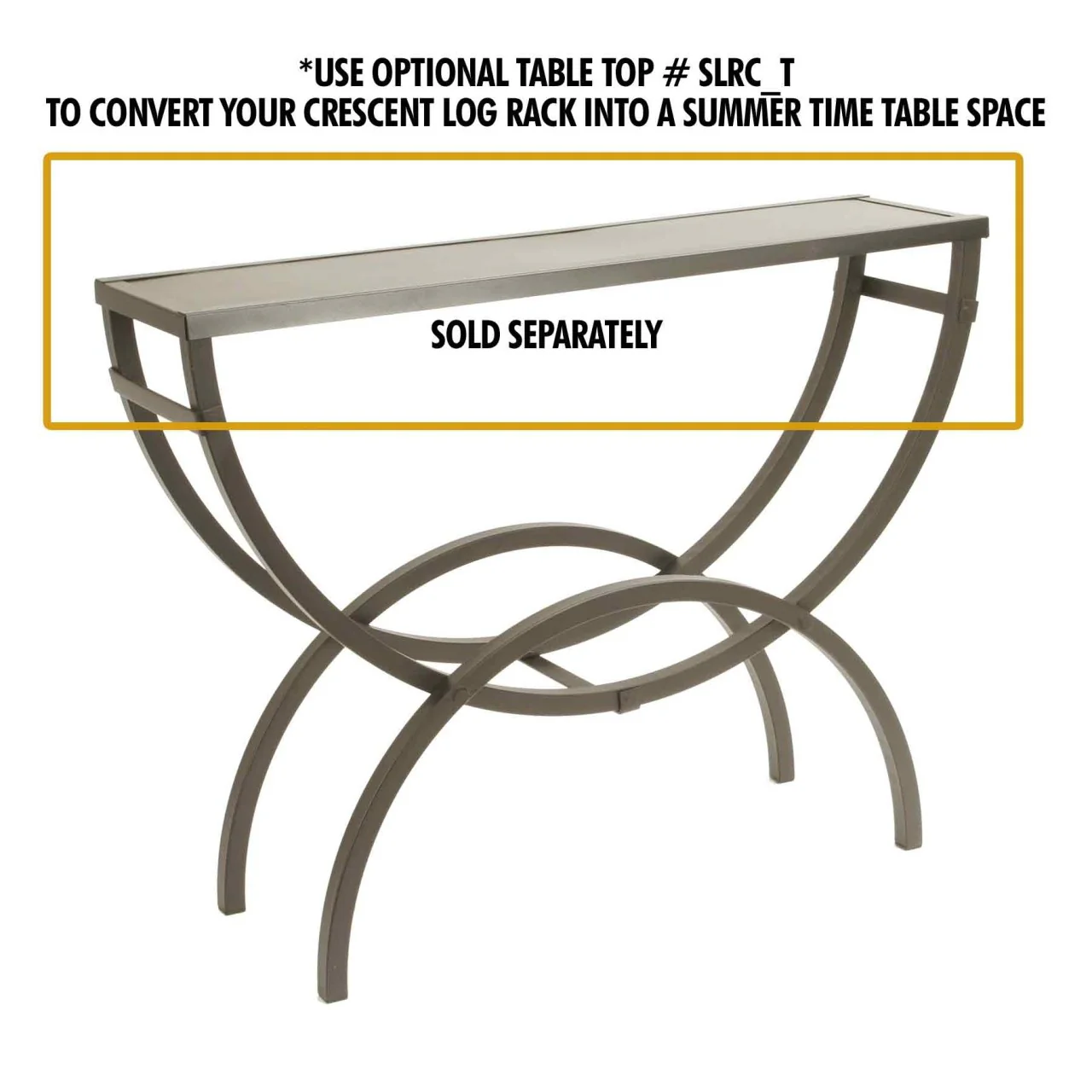 HY-C 60" Black Crescent Log Rack - Image 4