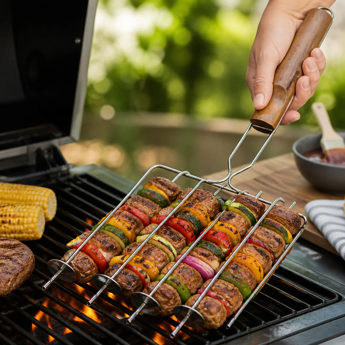 Mr. Bar-B-Q 4 Pronged Kabob Grilling Basket - Image 3