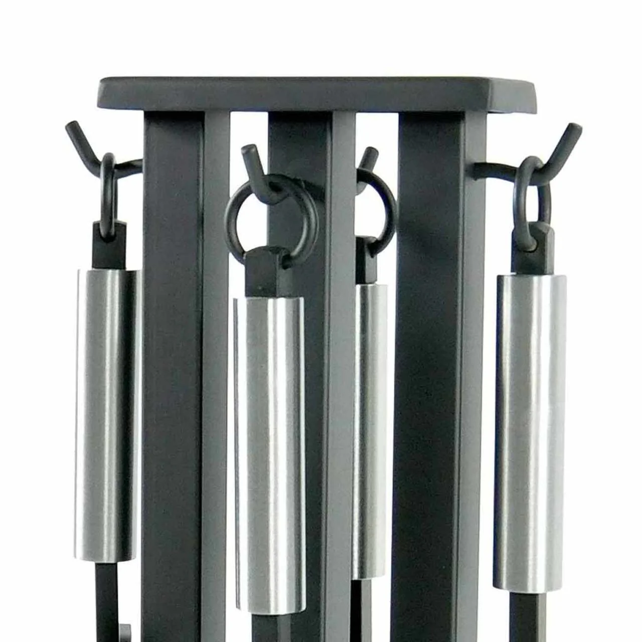 Pilgrim 5 Piece Matte Black Contemporary Tool Set - Brushed Steel Handles - Image 3