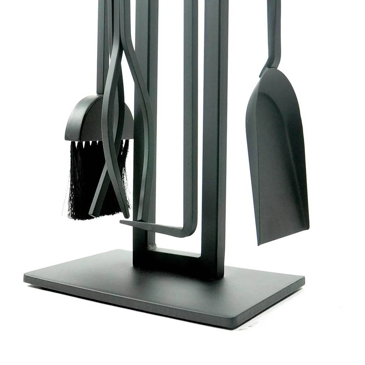 Pilgrim 5 Piece Matte Black Modern Tool Set - Brushed Steel Handles - Image 4
