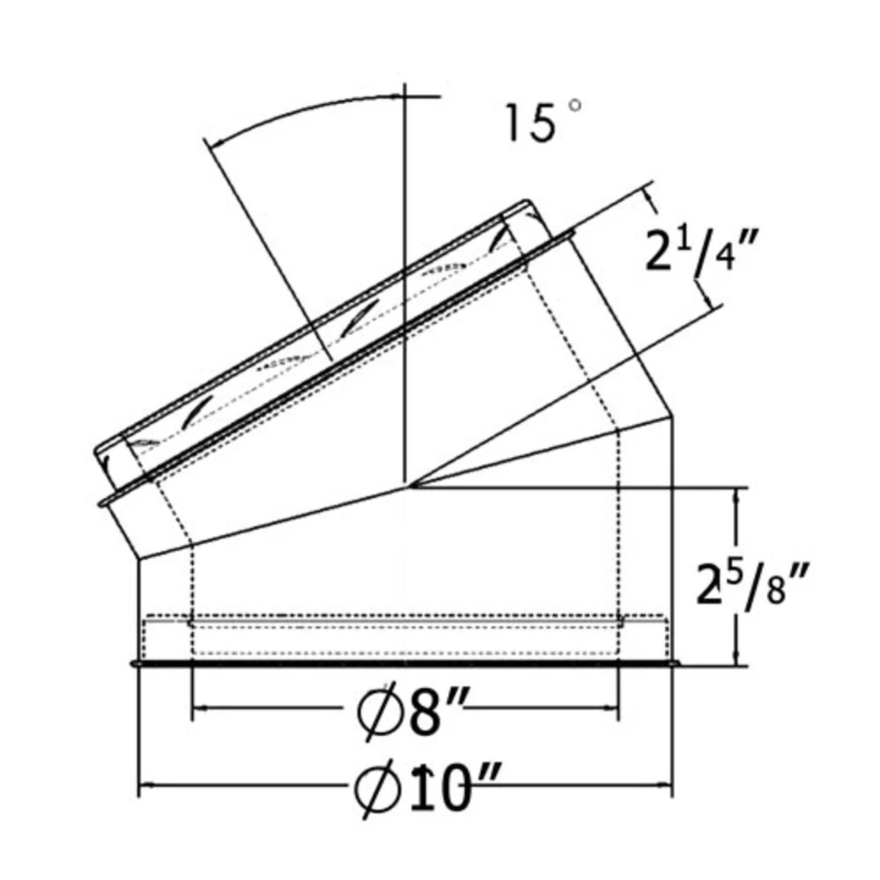 8" Shasta Vent 15 Degree Elbow Kit - Image 4