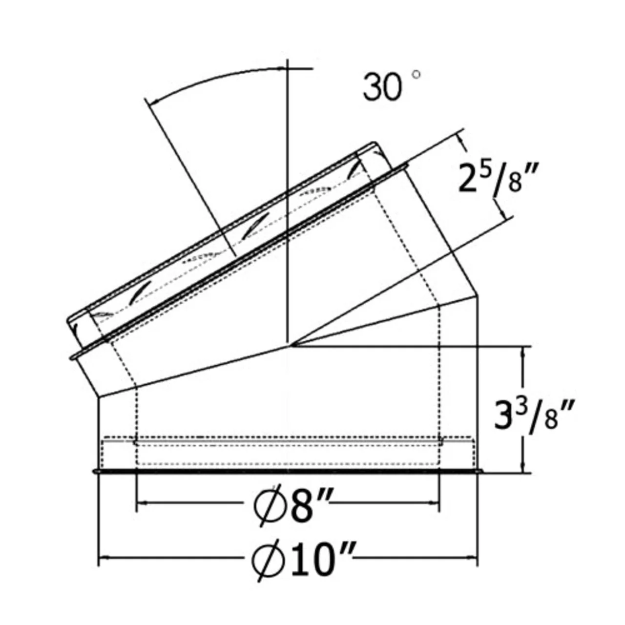 8" Shasta Vent 30 Degree Elbow Kit - Image 3