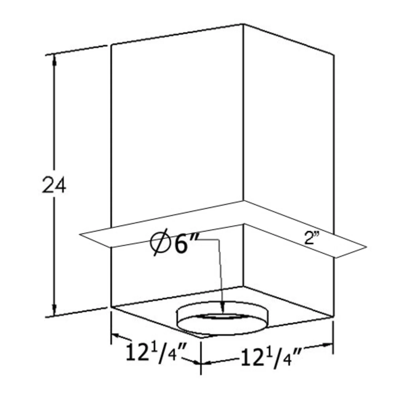 Shasta Vent  6 Inch Ceiling Support Box - 6A-SB - Image 3