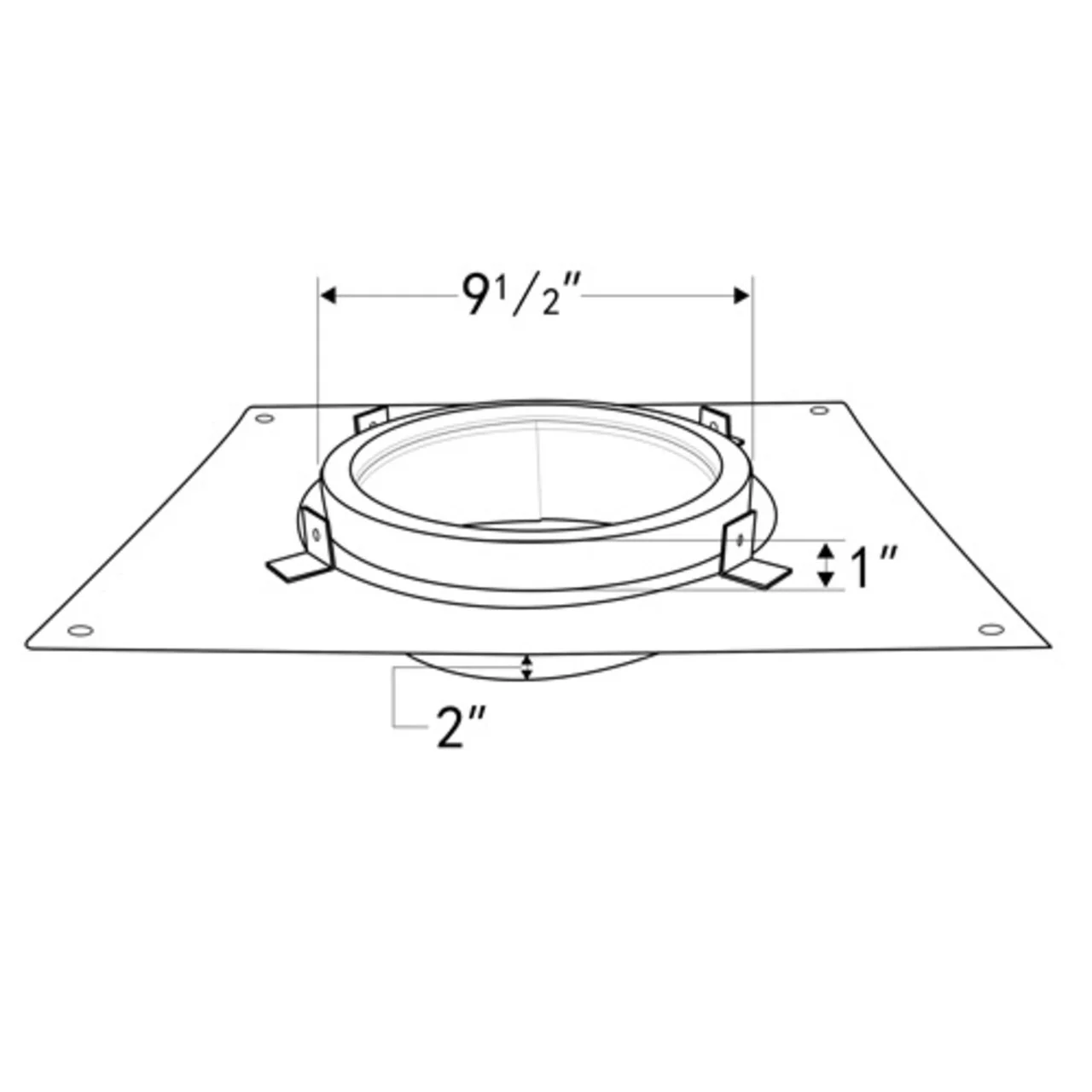 Shasta Vent 8" Masonry Anchor Plate - Image 3