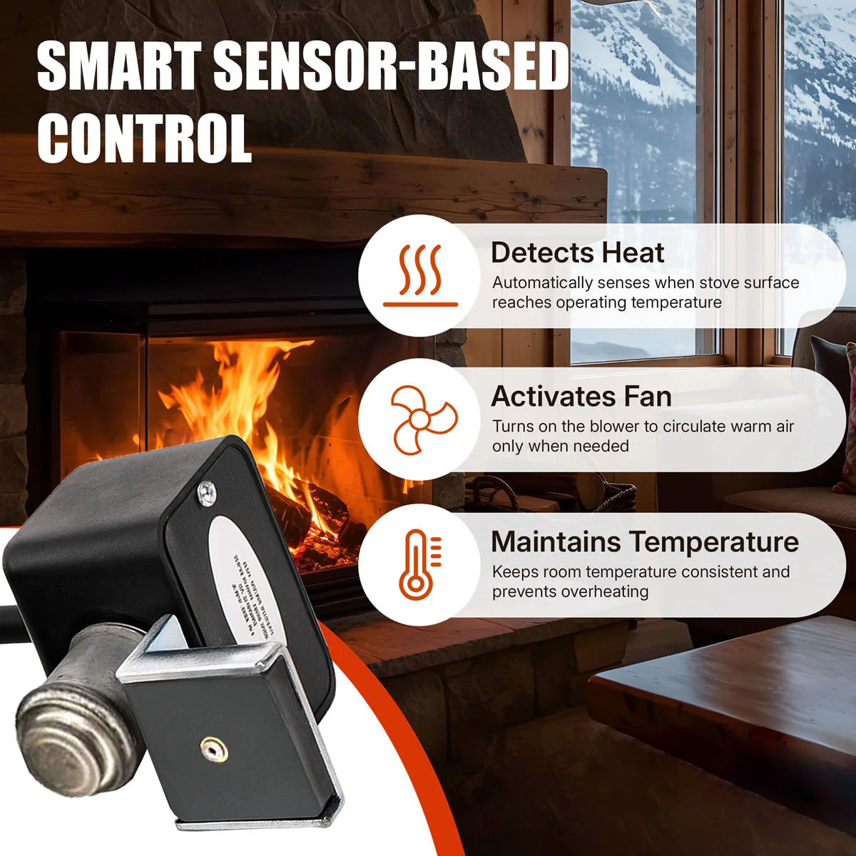 SS-1 Stovestat Wood Stove Blower Thermostat - Image 2