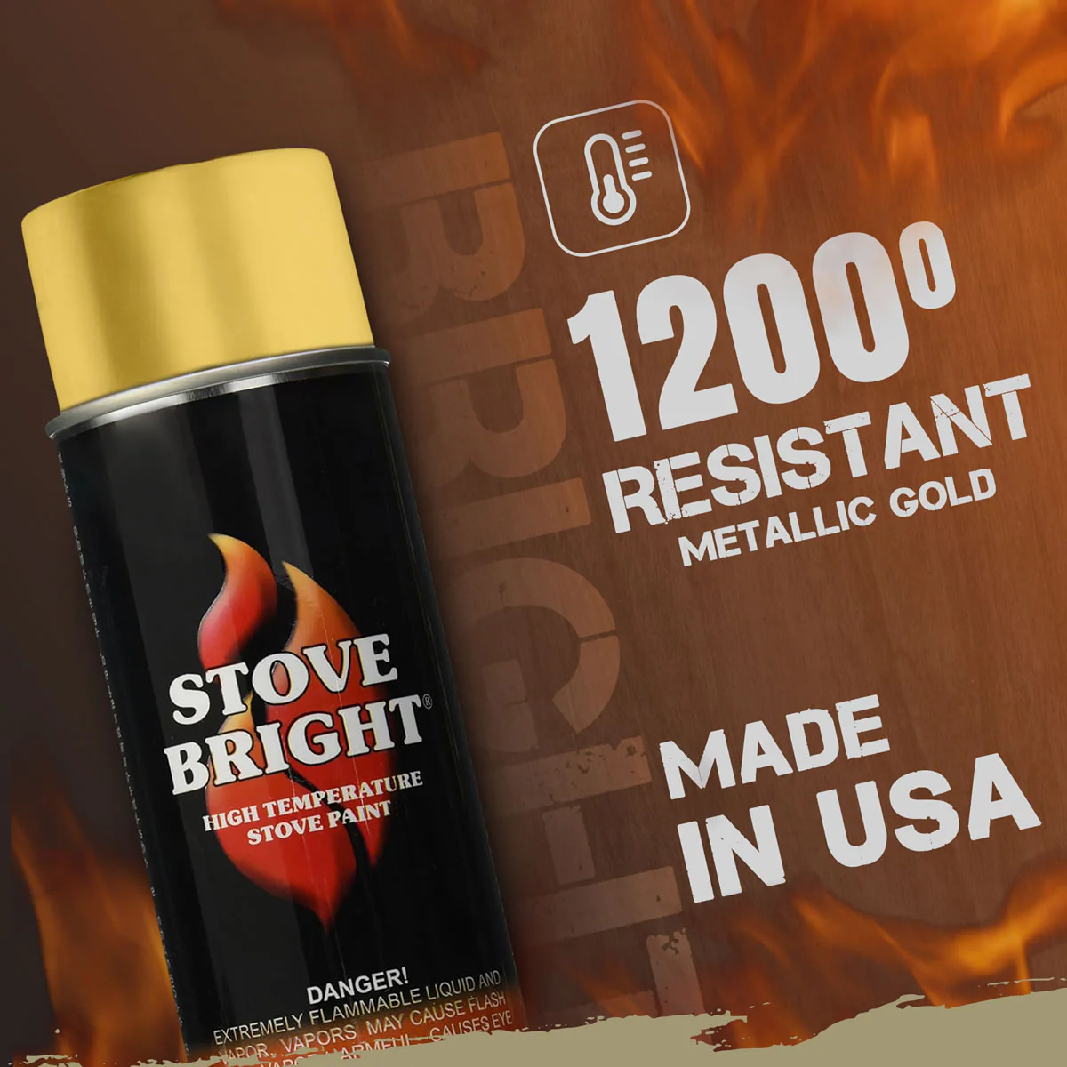 Stove Bright High Temp Paint - Gold - 8123 - Image 3