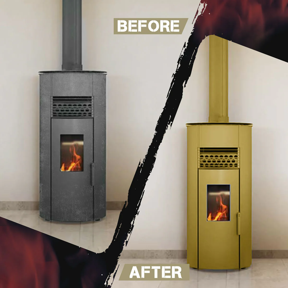 Stove Bright High Temp Paint - Gold - 8123 - Image 7