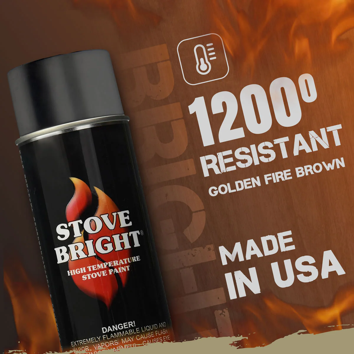 Stove Bright High Temp Paint - Goldenfire Brown - 8103 - Image 3