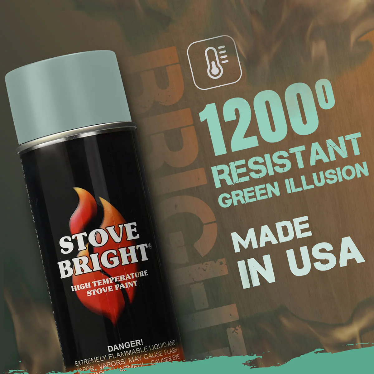 Stove Bright High Temp Paint - Green Illusion - 8160 - Image 3