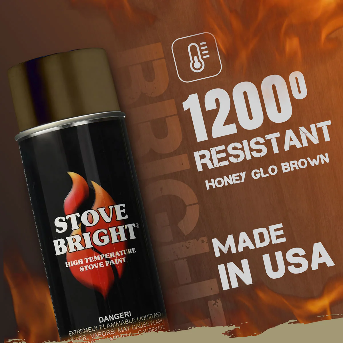 Stove Bright High Temp Paint - Honeyglo Brown - 8121 - Image 3