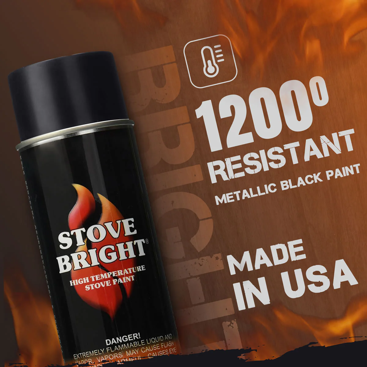 Stove Bright High Temp Paint - Metallic Black - 8109 - Image 3