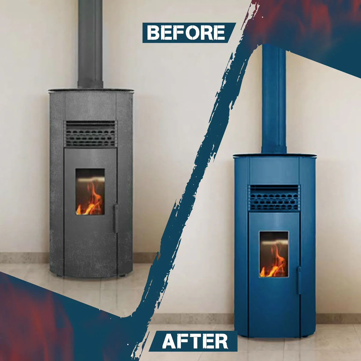 Stove Bright High Temp Paint - Metallic Blue - 8105 - Image 7