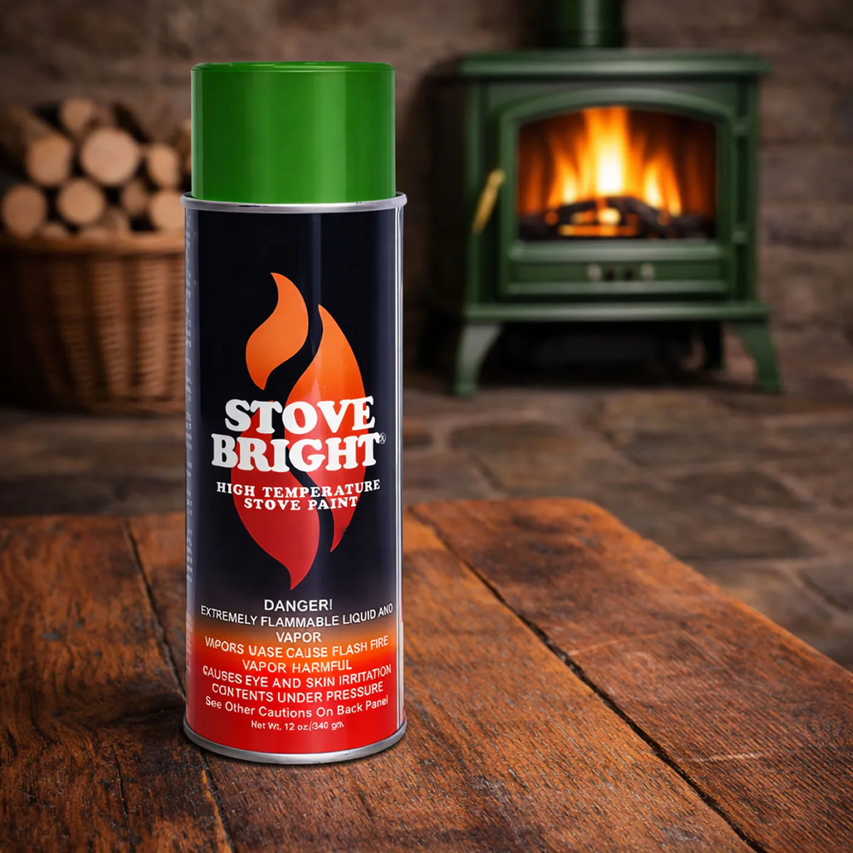 Stove Bright High Temp Paint - Metallic Moss Green - 8133