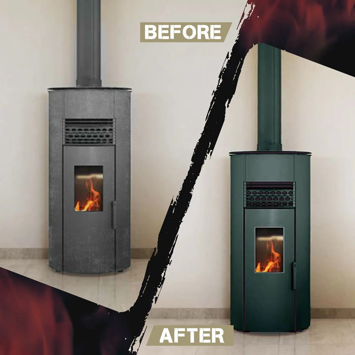 Stove Bright High Temp Paint - Metallic Moss Green - 8133 - Image 7