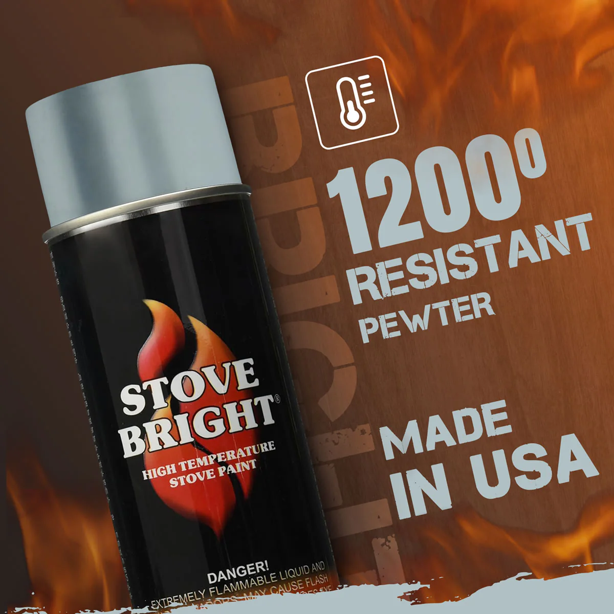 Stove Bright High Temp Paint - Pewter - 8154 - Image 3