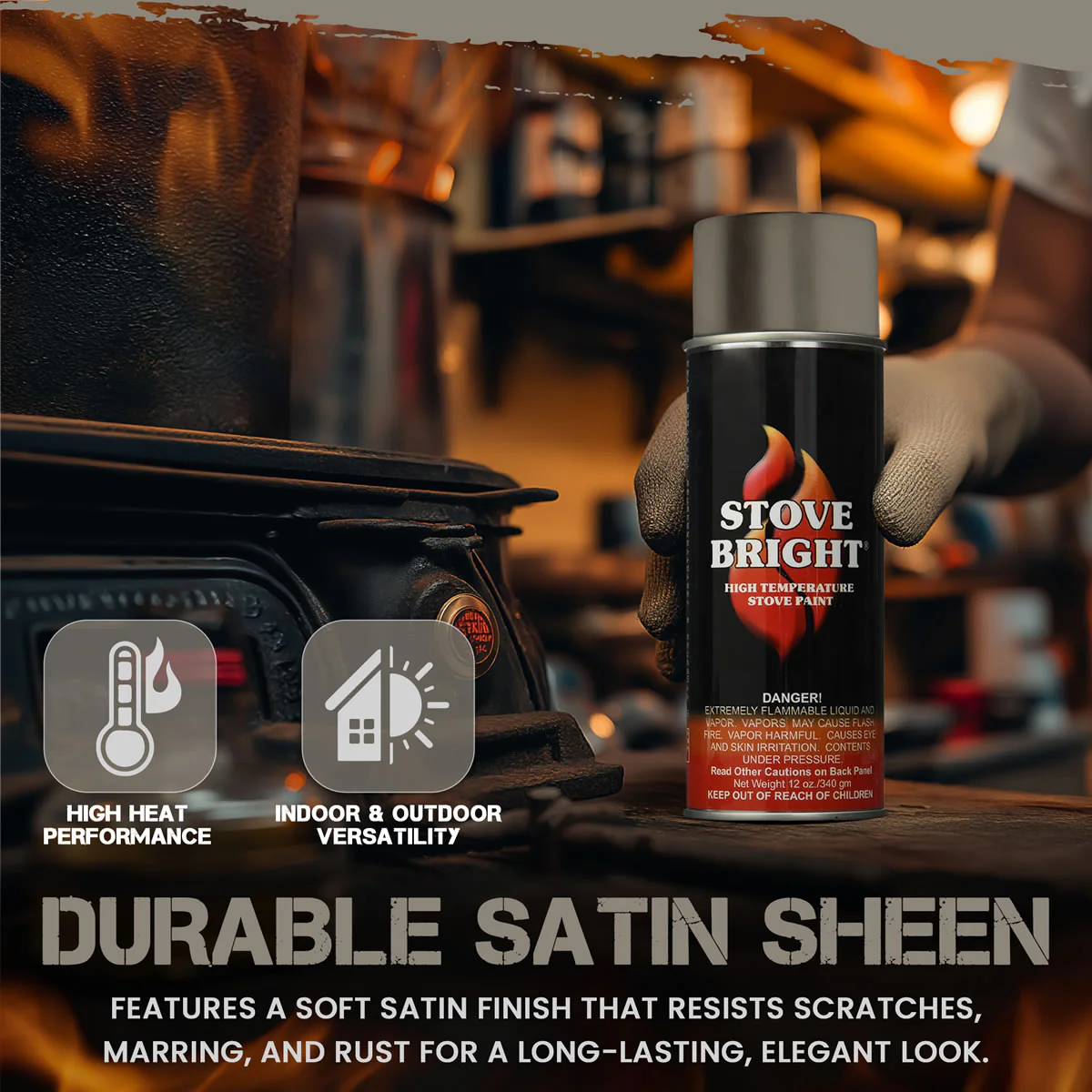 Stove Bright High Temp Paint - Surf Sand - 8158 - Image 4