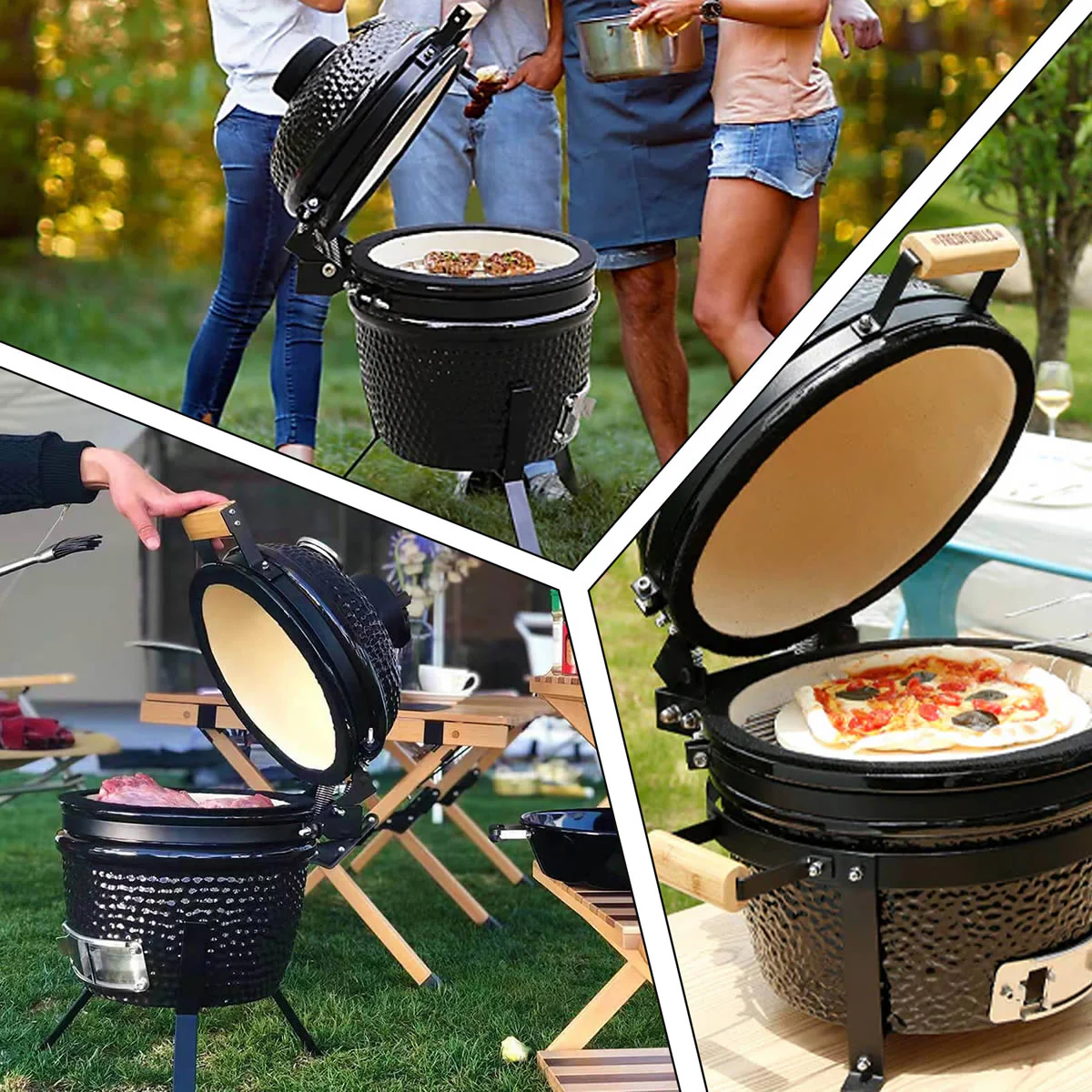 Woodeze 13" Kamado Grill - Black - Image 11