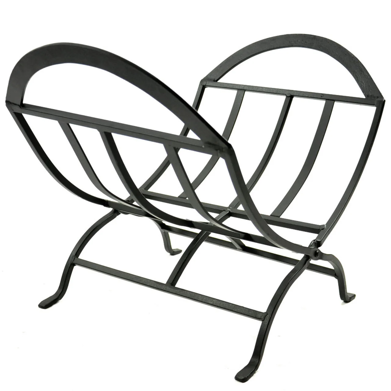 Black Wrought Iron Log Holder - Image 3