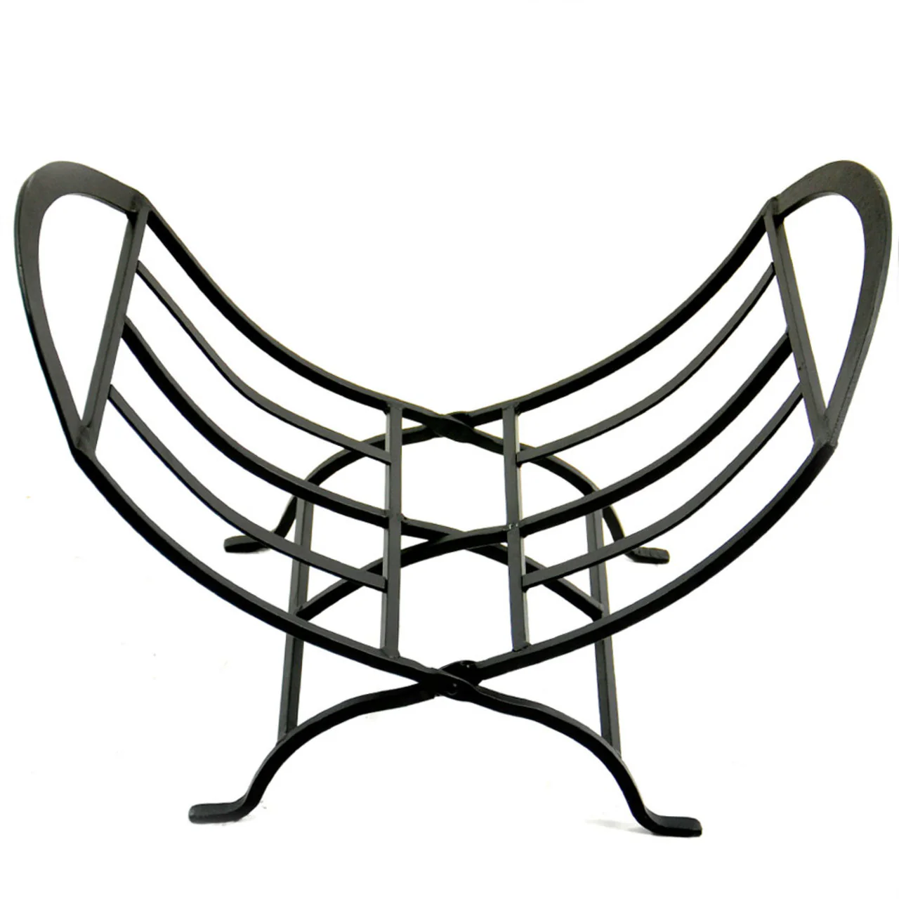 Black Wrought Iron Log Holder - Image 4