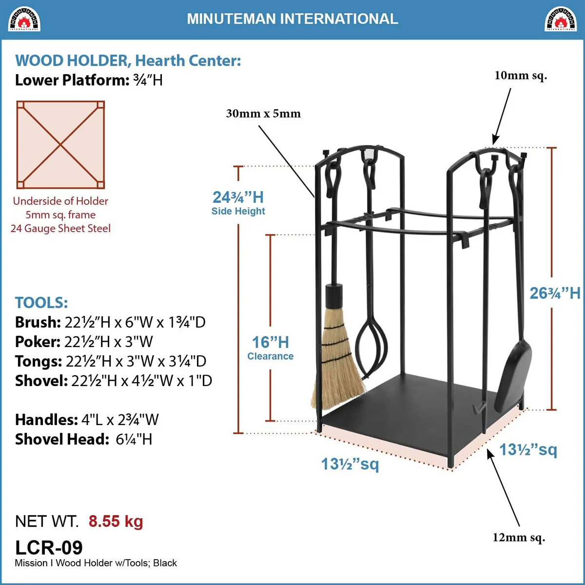 Wrought Iron Wood Holder - Image 6